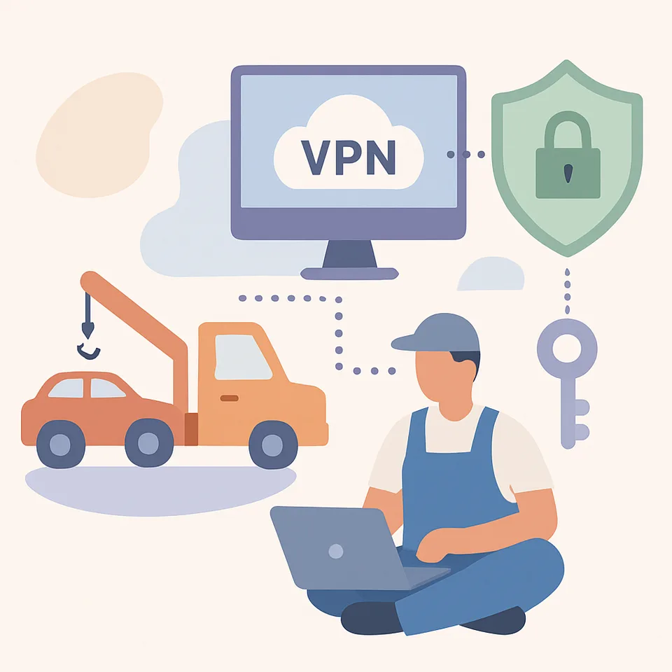 Как выстроить удалённую работу выездных мастеров: VPN, доступы и защита данных